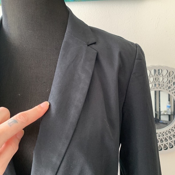 EUC Michael Kors Womens size 8 blazer business casual silver black button jacket - Picture 8 of 10